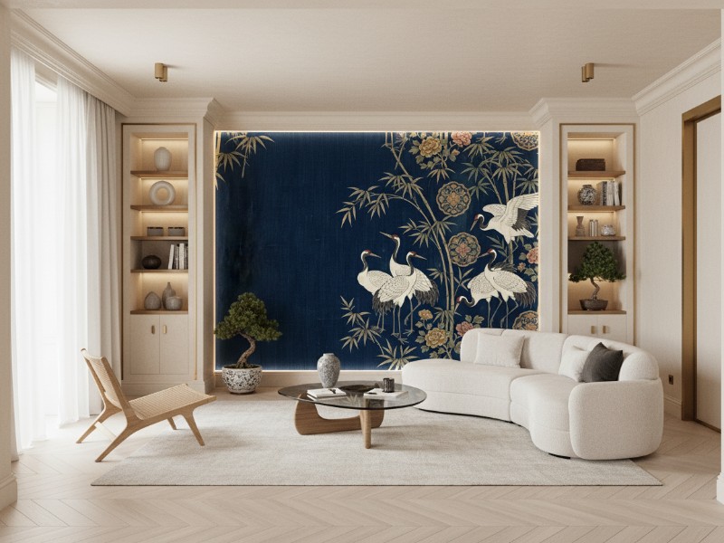Imperial Indigo Cranes u prostoru