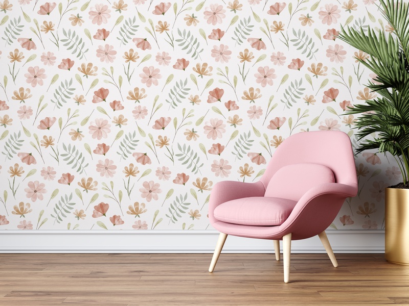 Pastel Floral Harmony u prostoru