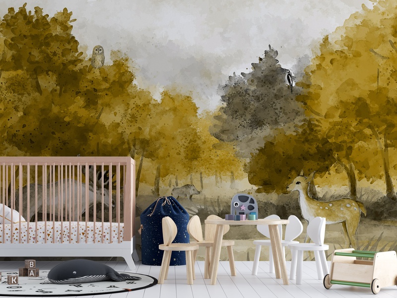 Serene Forest Scene u prostoru